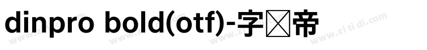 dinpro bold(otf)字体转换